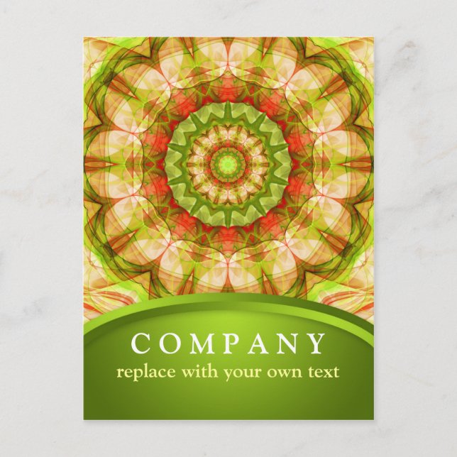 Carte Postale Mandala des pommes rouges et vertes (Devant)