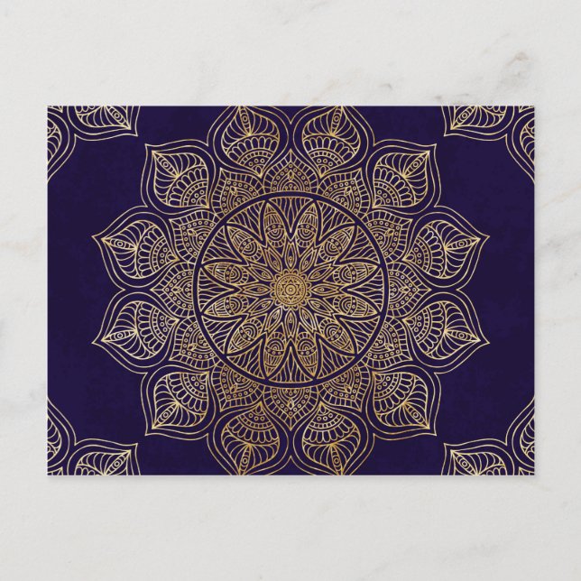 Carte Postale Mandala d'or (Devant)