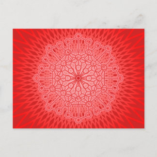Carte Postale Mandala du Chakra Rouge Géométrie Sacrée