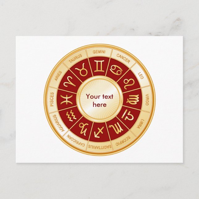 Carte Postale Mandala du zodiaque (Devant)