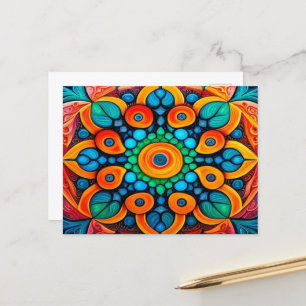 Carte Postale Mandala Ethnique Audacieux