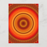 Mandala floral orange et jaune