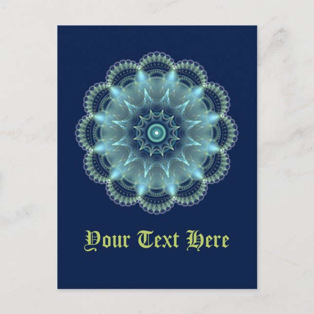 Carte Postale Mandala Fractal (Devant)