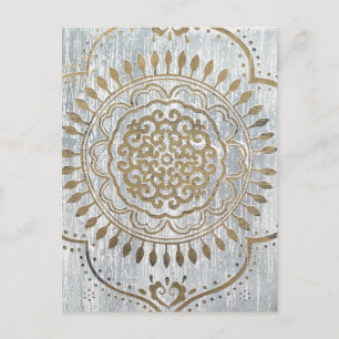 Carte Postale Mandala Gold Design