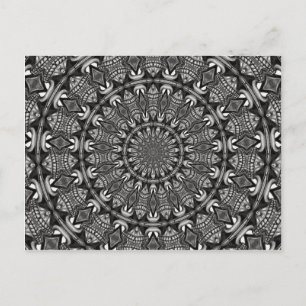 Carte Postale Mandala monochrome