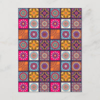 Mandala motif marocain coloré