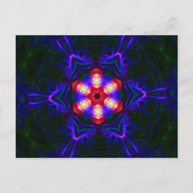 Carte Postale Mandala Postcard - message Merci (Devant)