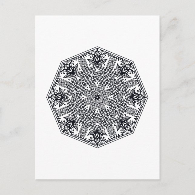 Carte Postale Mandala Round Orament (Devant)
