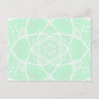 Mandala vert et blanc - Loergann à Jade