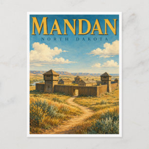 Carte Postale Mandan Dakota du Nord Fort Abraham GeoSaga