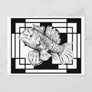 Carte postale Mandarin Fish de ZNDC Studio