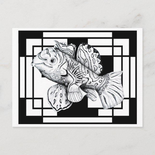 Carte postale Mandarin Fish de ZNDC Studio (Devant)