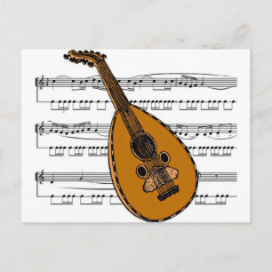Carte Postale Mandolin musical 15 B