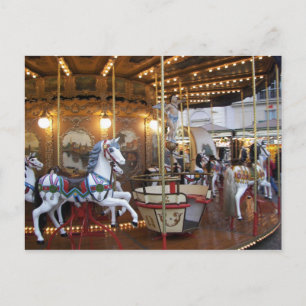 Carte Postale Manège de foire vintage