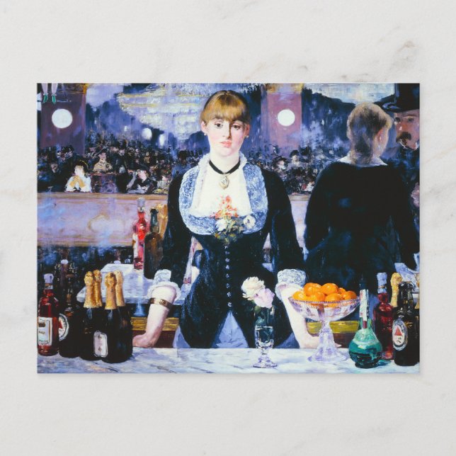 Carte Postale Manet Bar aux Folies Bergere Postcard (Devant)