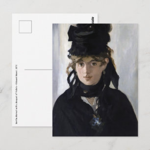 Carte Postale Manet - Berthe Morisot avec un bouquet de violette