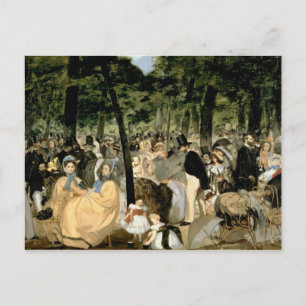 Carte Postale Manet Musique dans le jardin des Tuileries, 1862