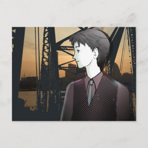 Carte Postale MANGA  garçon YOKOHAMA