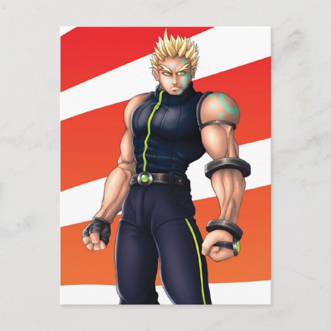 Carte Postale Manga Video Game Hero (Devant)