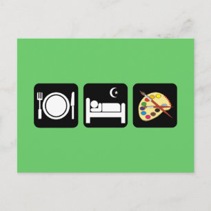 Carte Postale Mange de la peinture de sommeil