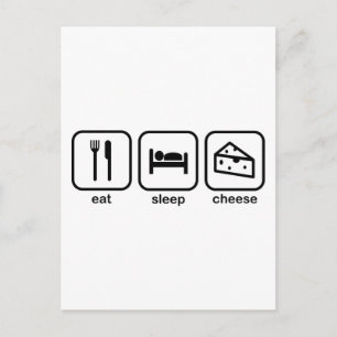 Carte Postale Mange du fromage de sommeil