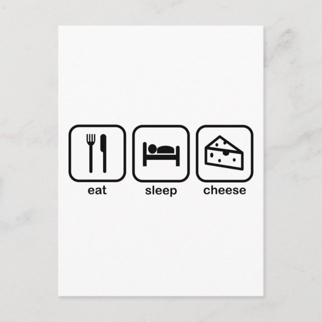 Carte Postale Mange du fromage de sommeil (Devant)