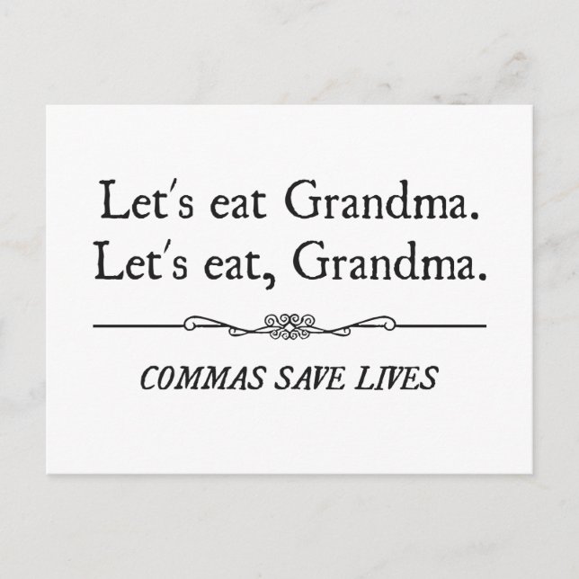 Carte Postale Mangeons des mamans commas Sauvez des vies (Devant)