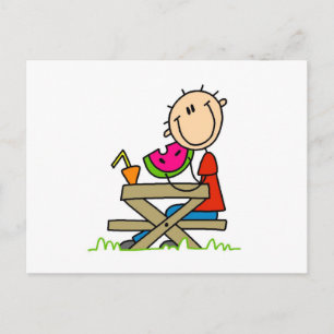 Carte Postale Manger de la pastèque
