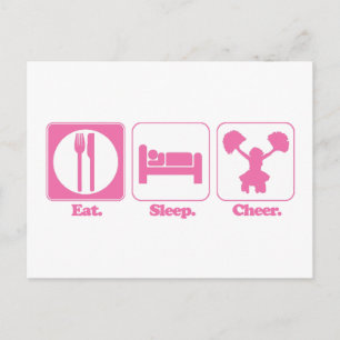 Carte Postale manger dormir applaudir