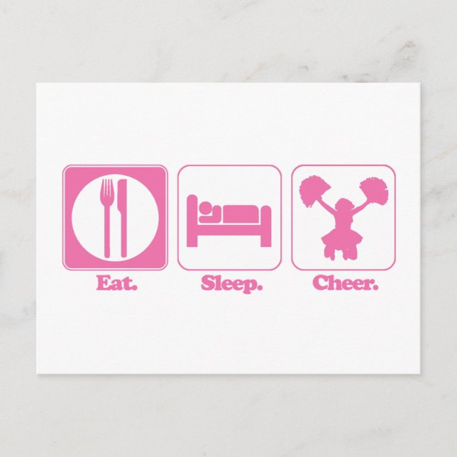 Carte Postale manger dormir applaudir (Devant)