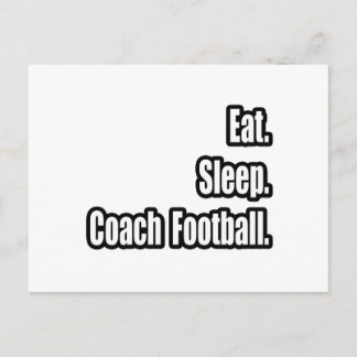 Carte Postale Manger. Dormir. Entraîneur Football.