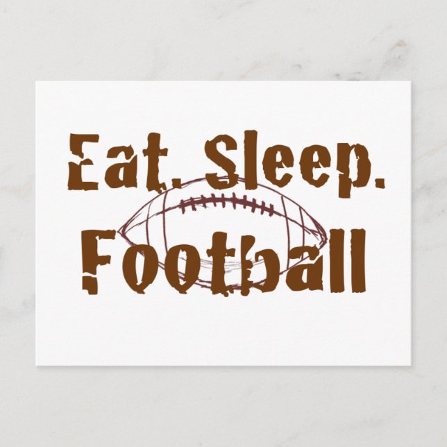 Carte Postale Manger.Dormir.Football 08 (Devant)