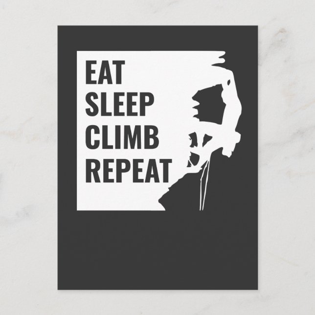 Carte Postale Manger Dormir Grimper Répéter (Devant)