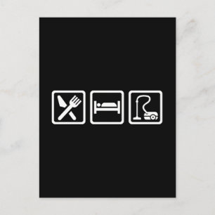 Carte Postale Manger dormir nettoyer