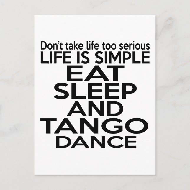 CARTE POSTALE MANGER DU TANGO DE SOMMEIL (Devant)