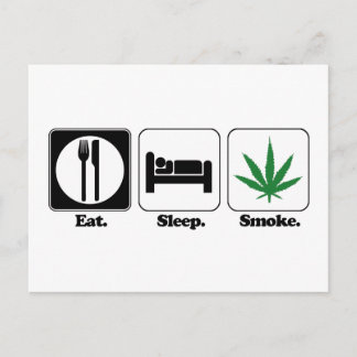 Carte Postale manger la fumée de sommeil
