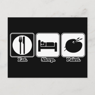 Carte Postale manger la peinture de sommeil