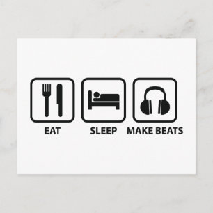 Carte Postale Manger Le Sommeil Faire Des Beats