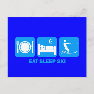Carte Postale manger l'eau du sommeil ski