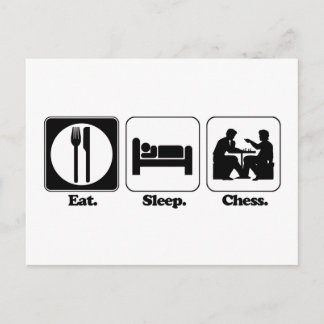Carte Postale manger les échecs de sommeil