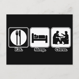 Carte Postale manger les échecs de sommeil