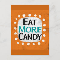 Carte postale Manger plus de bonbons