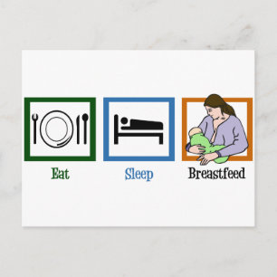 Carte Postale Manger Sleep Breastfeed