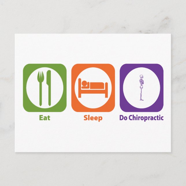 Carte Postale Manger Sleep Do Chiropractic (Devant)
