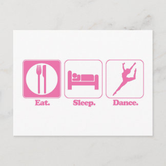 Carte Postale manger sommeil danse