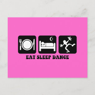 Carte Postale manger sommeil danse