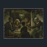 Carte Postale Mangeurs de pommes de terre par Vincent Van Gogh<br><div class="desc">Les mangeurs de pommes de terre de Vincent Van Gogh, huile sur toile 1885, est un tableau d'une famille de paysans hollandais rassemblés autour de leur table à dîner, mangeant des pommes de terre et versant du café sous une lampe à huile dans leur modeste chalet. Potato Eaters a été...</div>