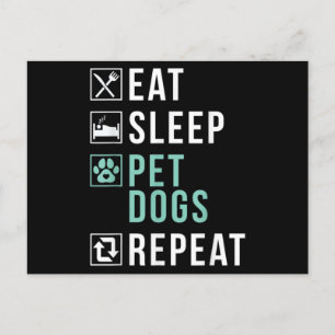 Carte Postale Mangez des chiens pour animaux de compagnie de som