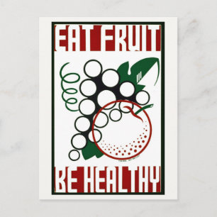 Carte Postale Mangez des fruits - Soyez en santé - Poster de l'A