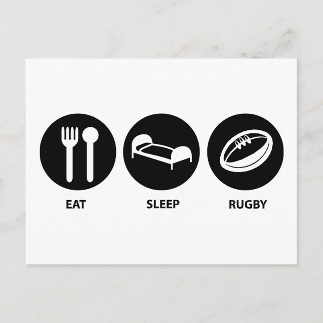 Carte Postale Mangez du rugby (Devant)